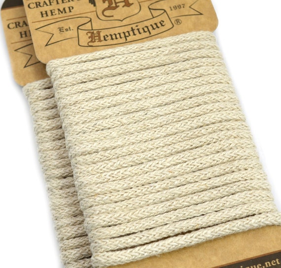 Braided Hemp Rope 4mm Natural Rope Craft by HempBeadery