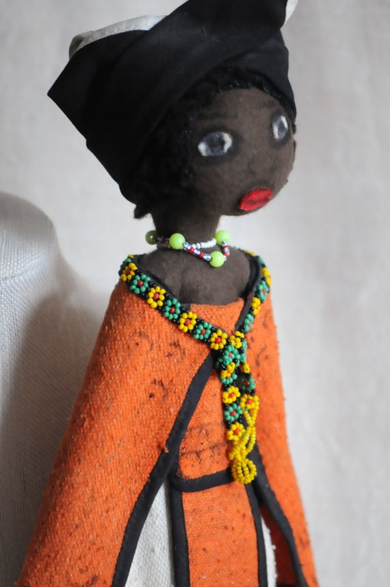 made in Africa vintage doll from the Xhosa tribe 12