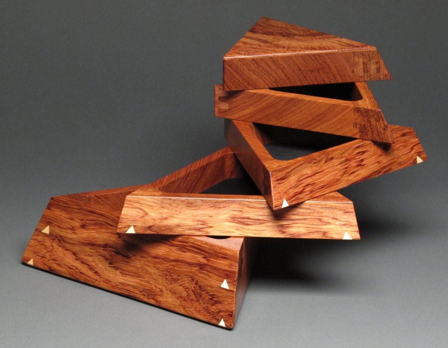 Custom Jewelry Box Secret Compartment Bubinga Maple by watswood