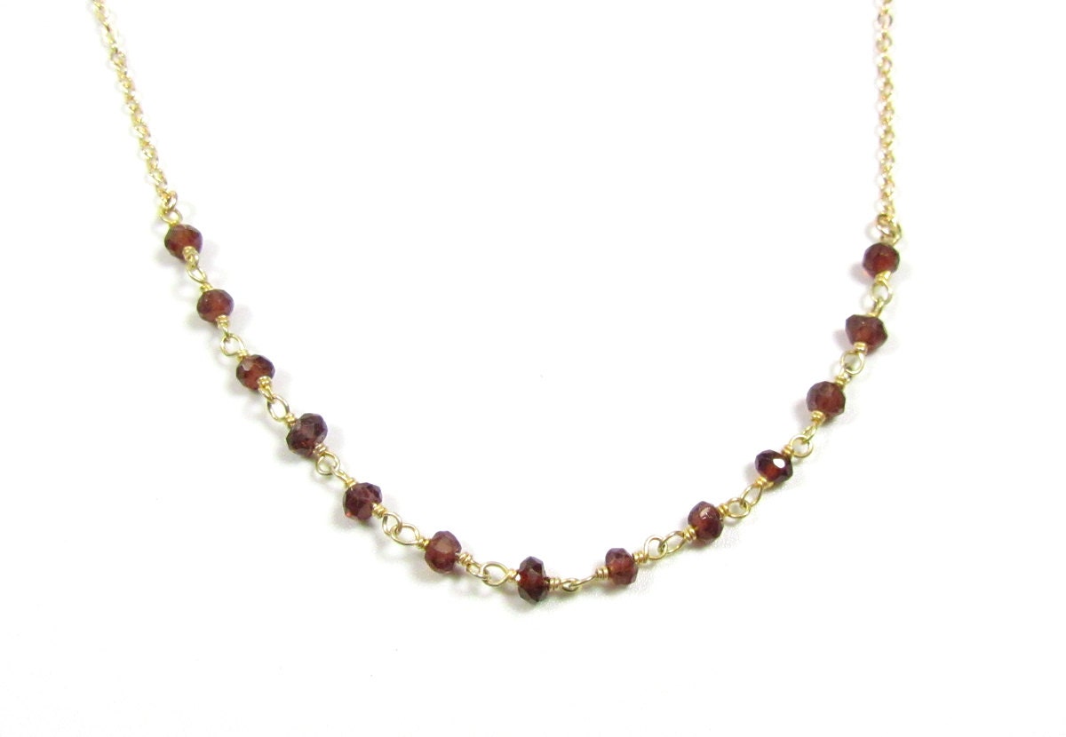 Beaded Gemstone Necklace Gemstone bead Necklace Layering