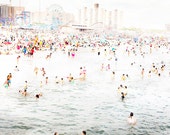 Beach People Print, Coney Island Beach Photography, Beach Prints - CI Beach Peeps 2