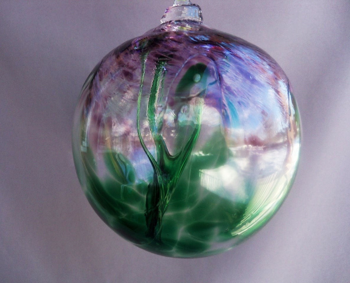 Hand Blown Art Glass Witch Ball/Ornament/Suncatcher by Route4glass