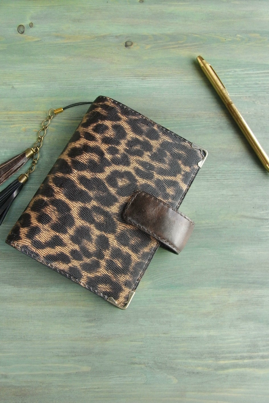planner binder leather binder leather planner leopard
