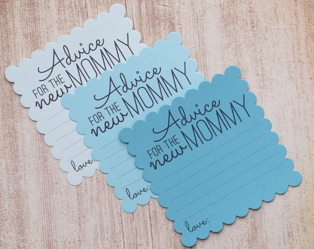Mommy Advice Cards Baby Shower Advice for the New Mommy