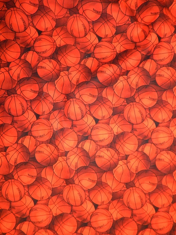 BASKETBALL SPORT Pattern Fabric Cotton Fabric 18 X