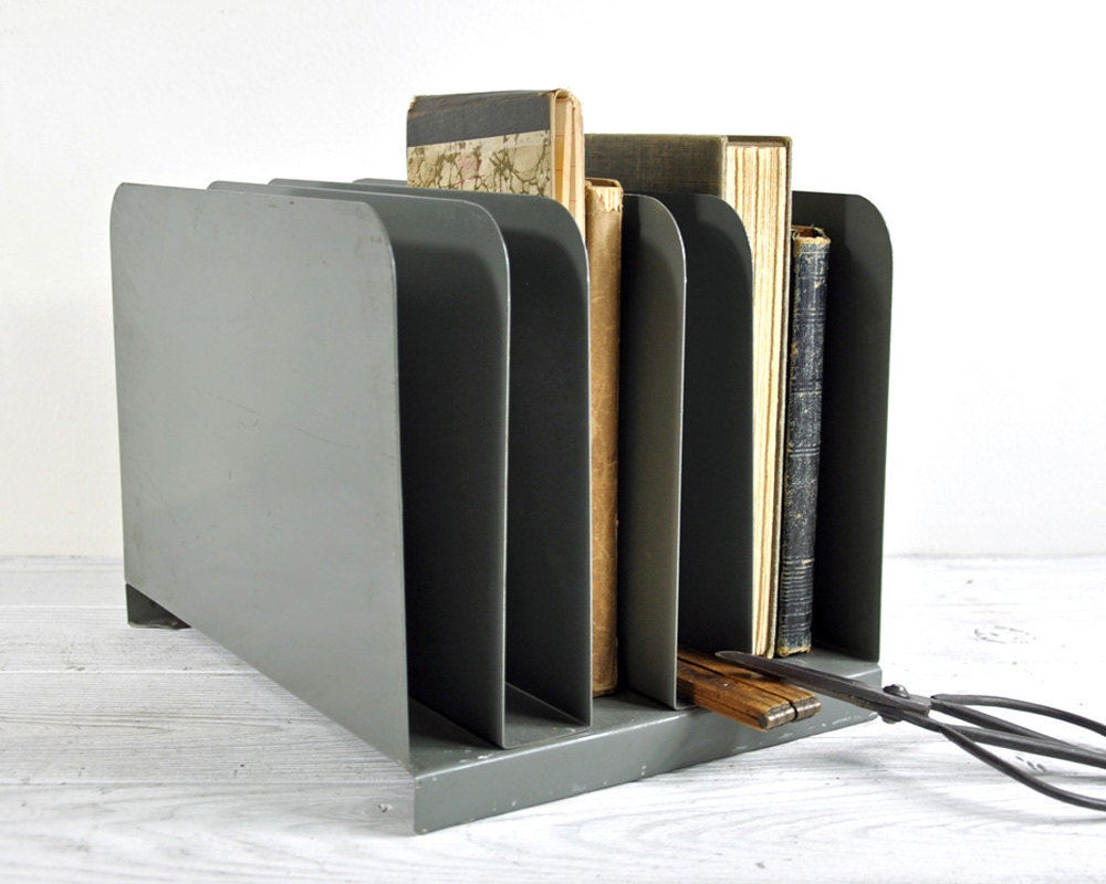 Vintage Desk Organizer Metal Desk File Mid Century by HavenVintage