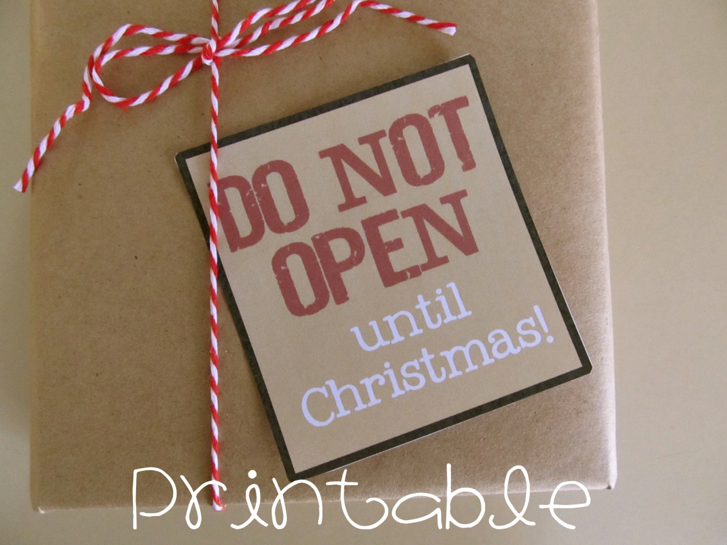 Printable PDF Do Not Open Until Christmas Christmas Package