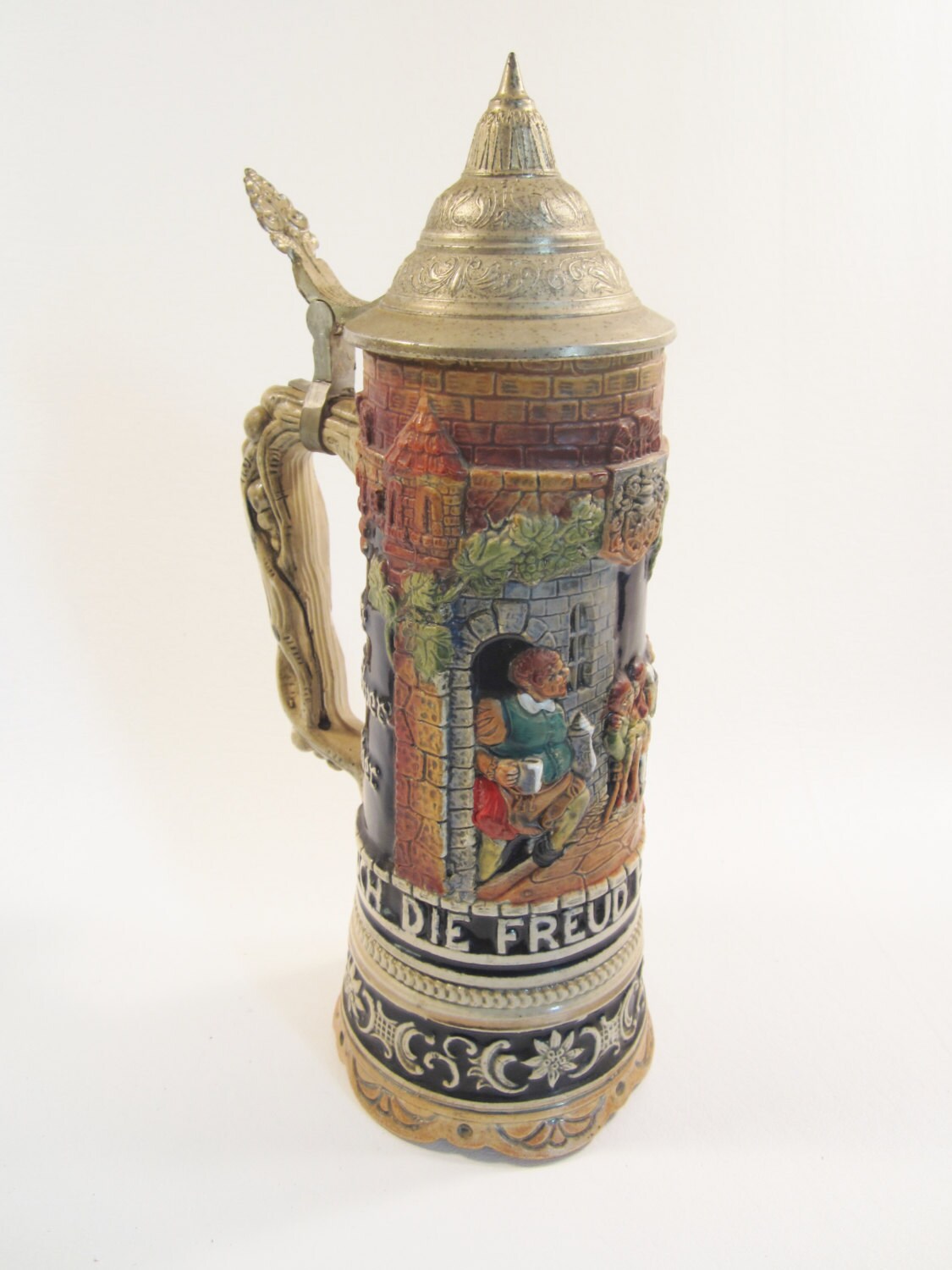 SALE Vintage Musical German Beer Stein Mug with by CottageWhimsies