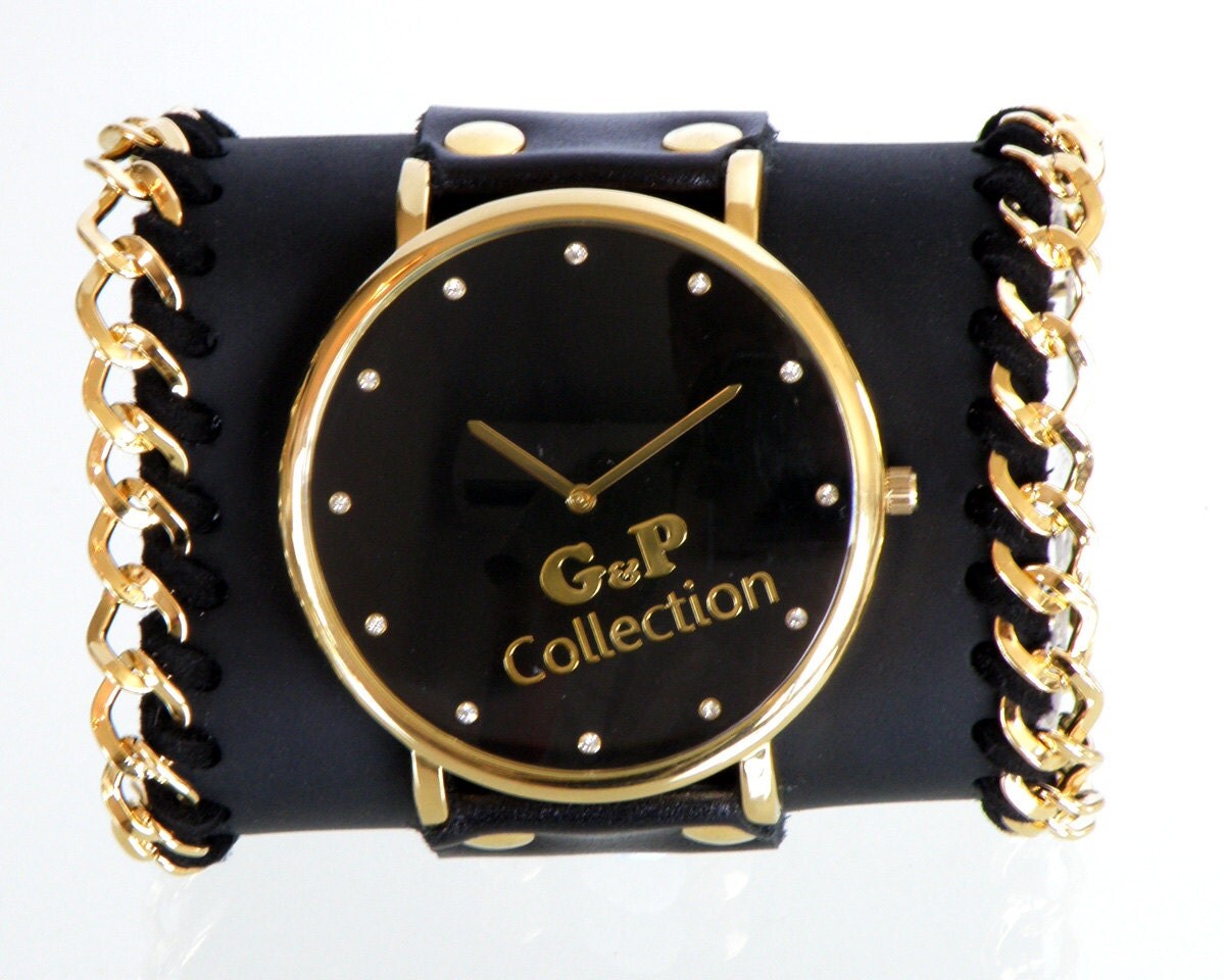 Funky Watch Women's Wide Band Leather Watch Unique