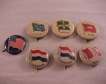 Vintage Pinback Buttons 1920s-1930s - Sweet Caporal Cigarettes Advertising Premium