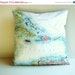 SALE SALE SALE Throw pillow, map cushion, Caribbean organic cotton,pillow, cushion cover, 16x16, 40cm cushion