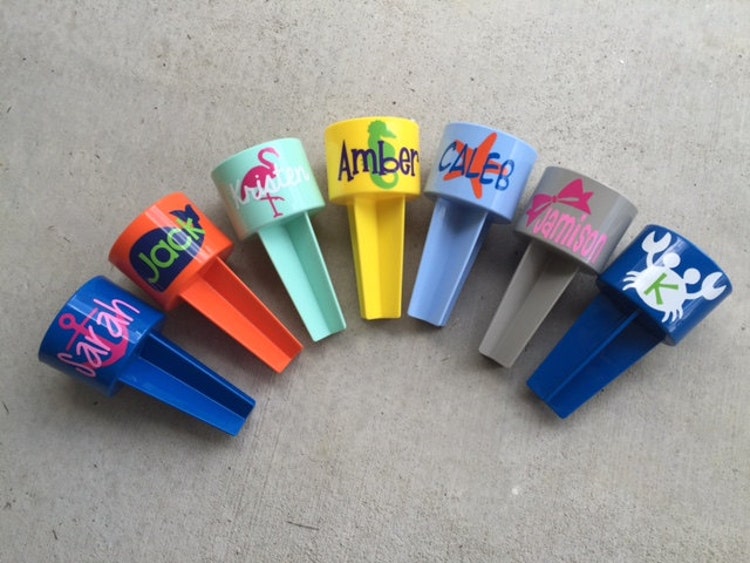 SALE Beach Sand spiker cup holder personalized by Maggiebelles