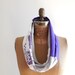 University of Scranton T Shirt Scarf / Purple / Gray / Infinity Scarf / Upcycled / Recycled / Gift for Her / Cotton / Soft / Winter / ohzie