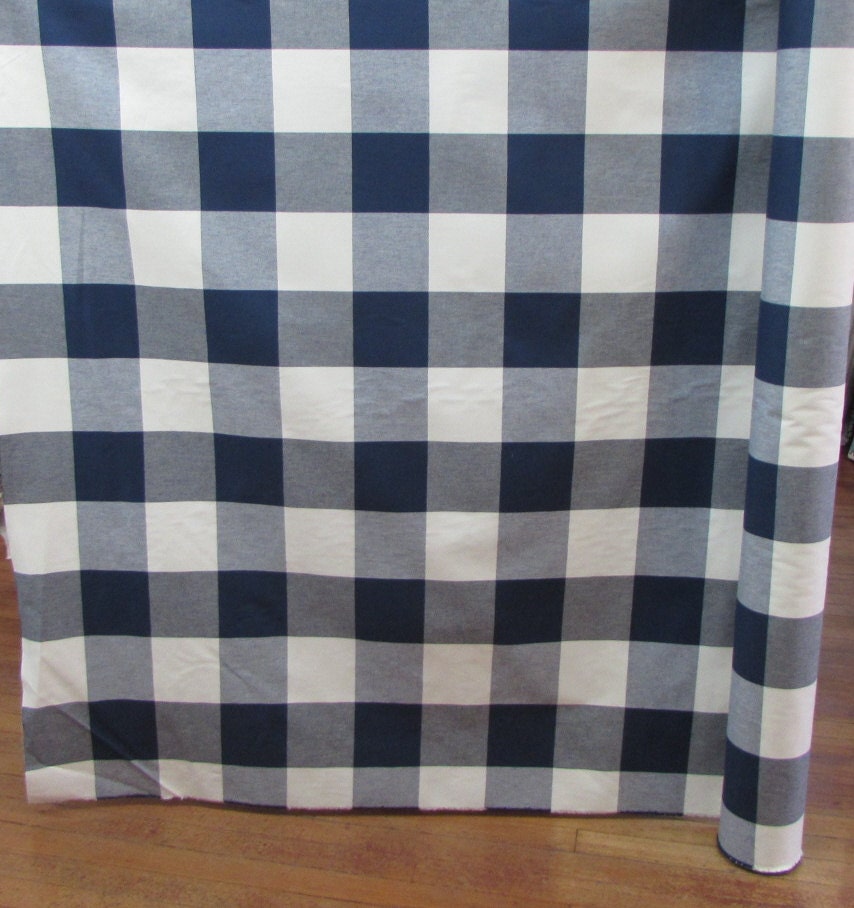 BUFFALO CHECK in navy designerdrapery/upholstery fabric