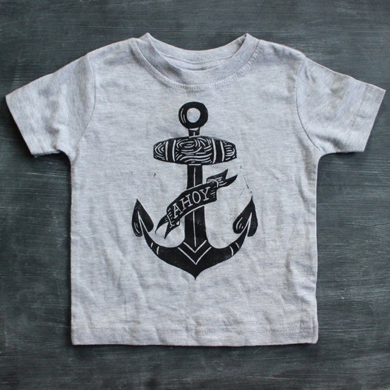 Items similar to Anchor Shirt, Kids Tshirt, Pirate Birthday, Sailing
