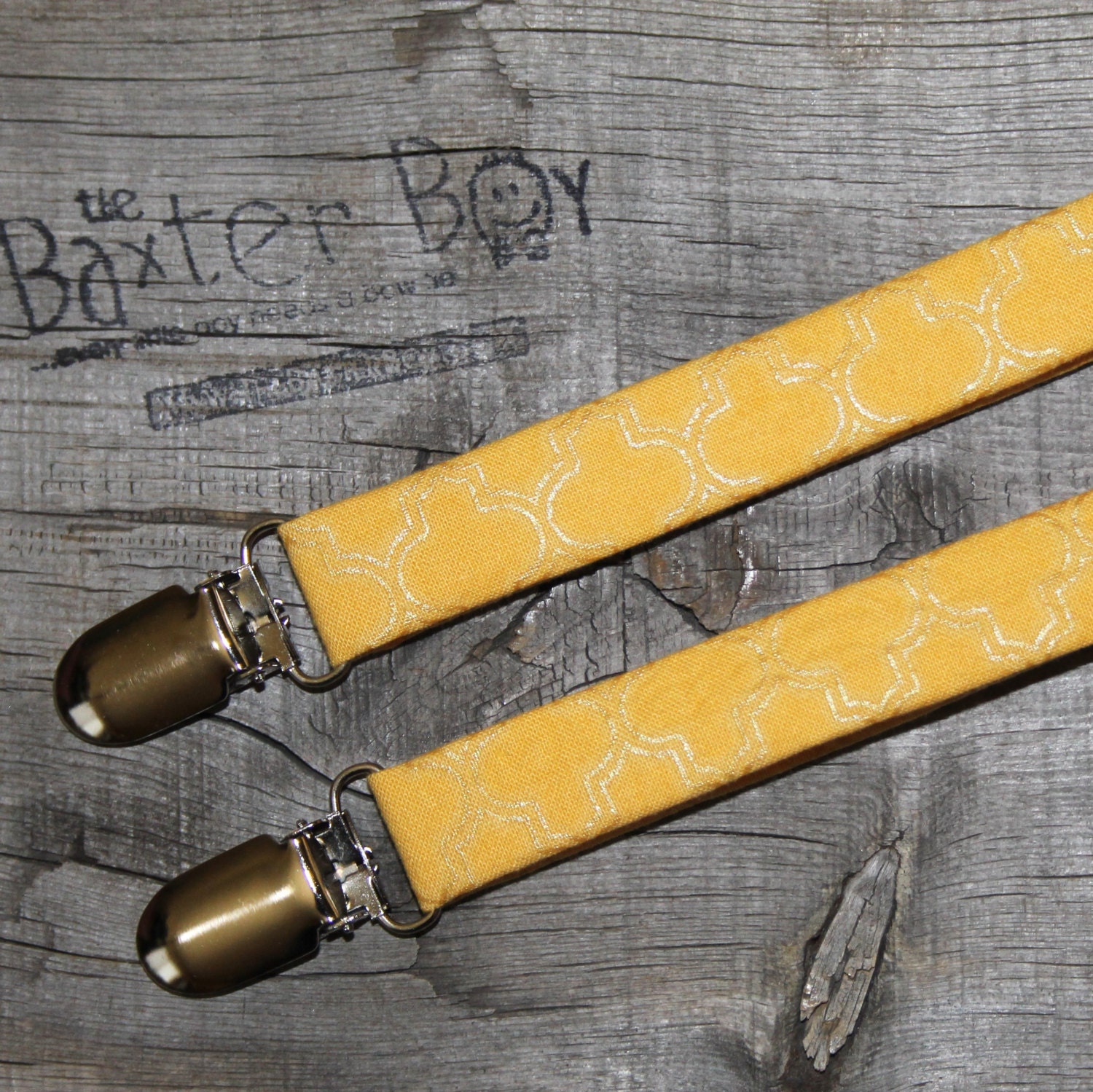 Golden Yellow suspenders for little boys photo prop