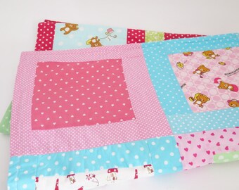 Baby girl quilt , baby boy quilt blanket , traditional quilt , personalized baby quilt - Monogrammed baby quilt
