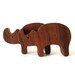 Wood Toy Animals Rhinoceros Miniature Wooden Rhino Noah's Ark Zoo Play Set Miniature Animal Figures