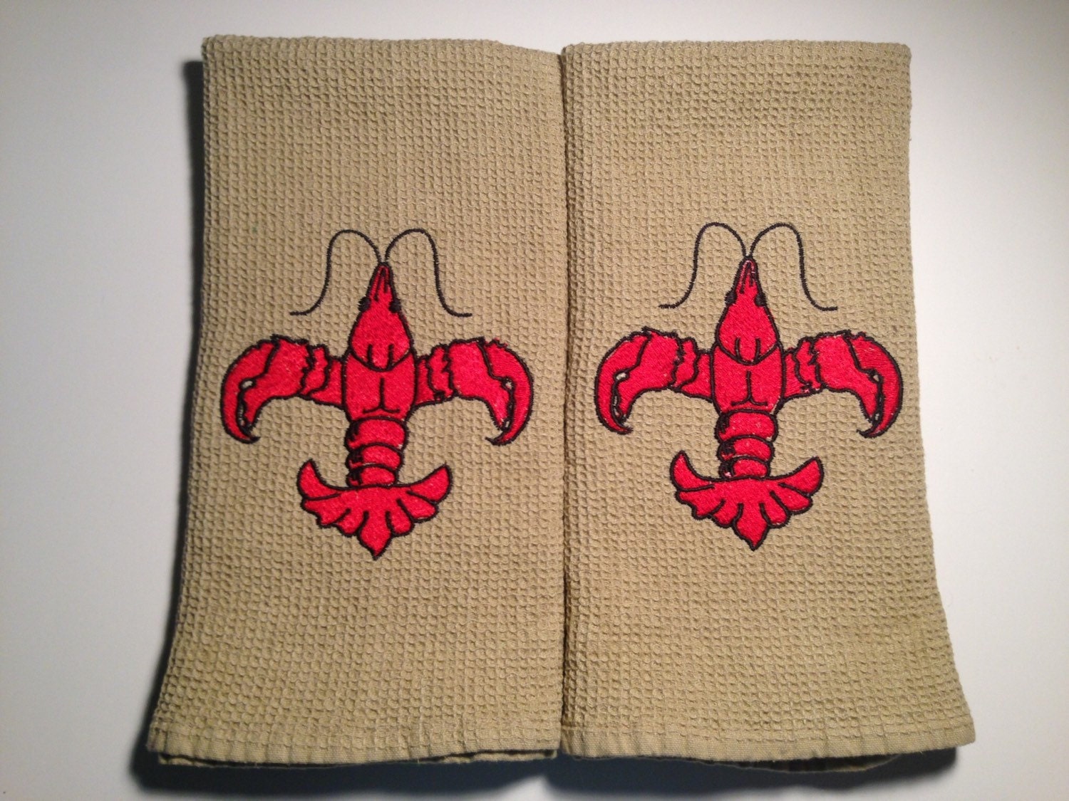 crawfish fleur de lis kitchen towels crawfish fleur de lis kitchen towels
