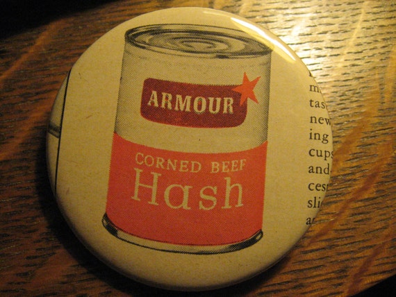 1947 Armour Ad Mirror '47 Corned Beef Hash Can