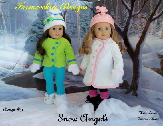 PDF Sewing Pattern / SNOW ANGELS / Winterwear for American Girl Dolls