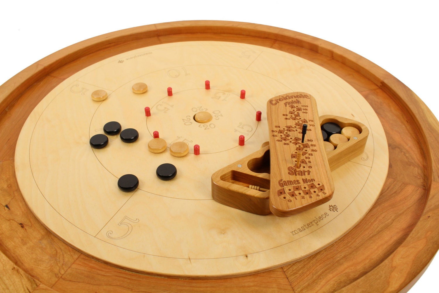 High Quality Crokinole Board Solid Cherry Hangs On By Paulszewc