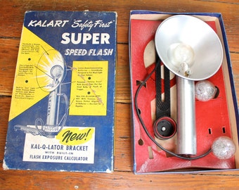 Say Cheese... Vintage Kalart Super Speed Camera Flash, Vintage Camera