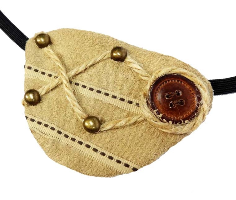 Suede Laced Victorian Steampunk Gothic Pirate Western Fantasy Eye Patch