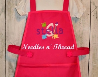 Custom Childrens Art Smock Boy Girl Personalized