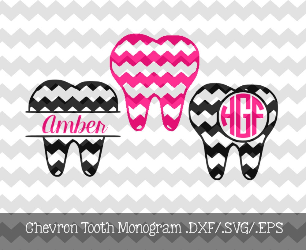 Download Chevron Tooth Monogram Frames.DXF/.SVG/.EPS Files for use with