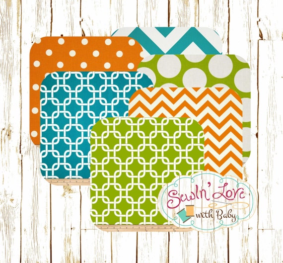 Orange Baby Boy Nursery Bedding Green and Blue Nursery