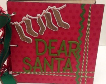 Christmas scrapbook premade pages chipboard book- 6 x 6 scrapbook album