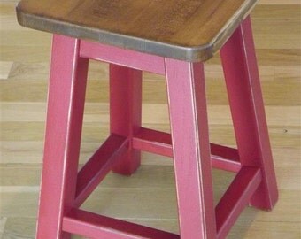 Reclaimed /wood/ bar stool/ counter stool/ distressed/ stained/ 25" to 30" H