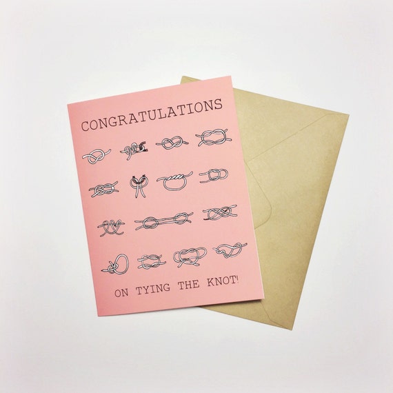 Congratulations on tying the knot! 4x5 card