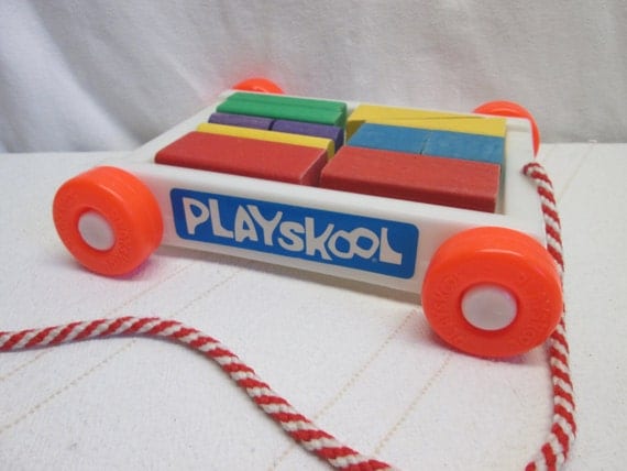 playskool wagon wooden blocks