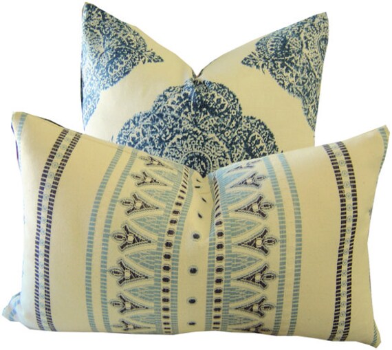 Indigo Pillow Navy Pillow Navy Cushion Woven Pillow