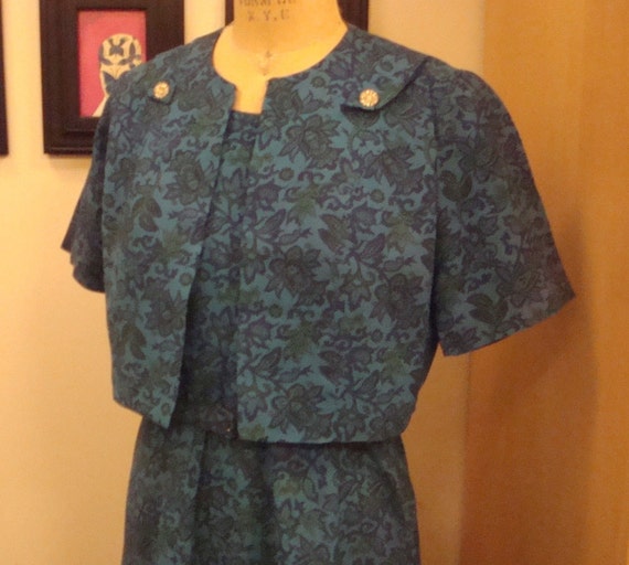 1960s cocktail  dress  with matching  jacket 