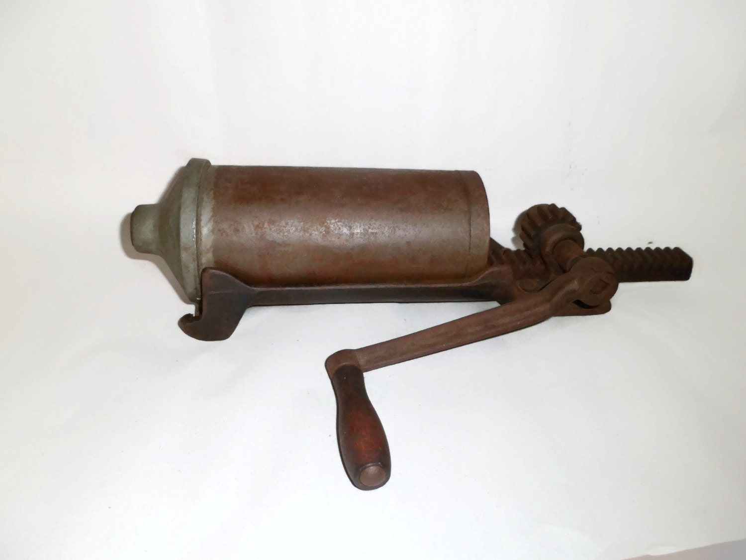 Antique Cast Iron Sausage Maker Meat Processer Stuffer Press