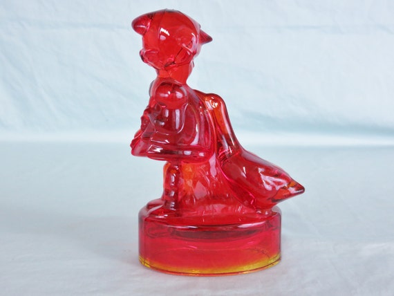 Summit Glass Amberina Goebel Goose Girl Figurine by flitlock