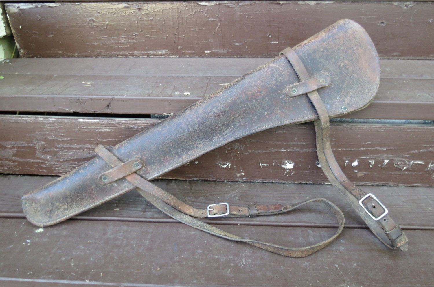Antique Cowboy Rifle  Scabbard  Saddle  Scabbard  Leather