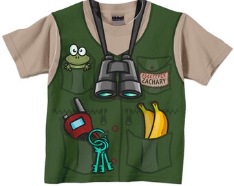 Zookeeper Shirt, Personalized Childrens Zoo Birthday T-Shirt, Boy's Jungle Birthday Shirt, Zoo Shirt