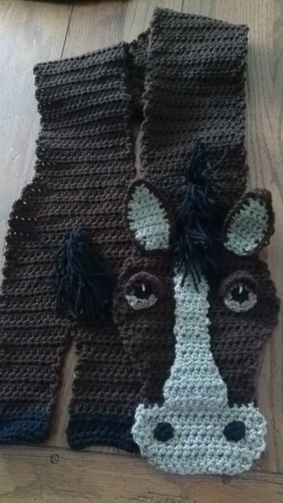 Items similar to CUSTOM Handmade Crochet Horse Scarf FREE SHIPPING on Etsy