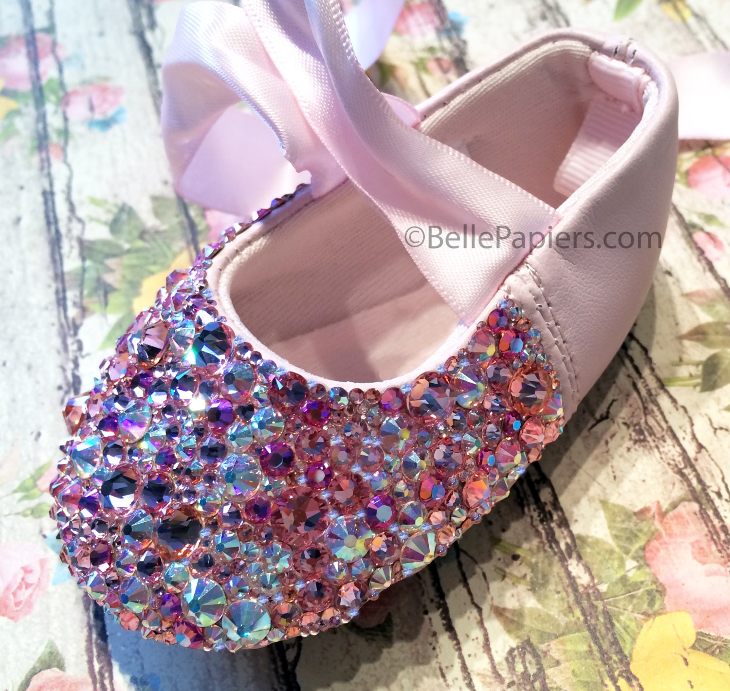 100 Swarovski Slippers Infant Baby Ballerina Ballet Shoes