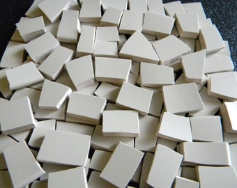 TAUPE Solid Color Mosaic Tiles - Recycled Plates - 100 Tiles