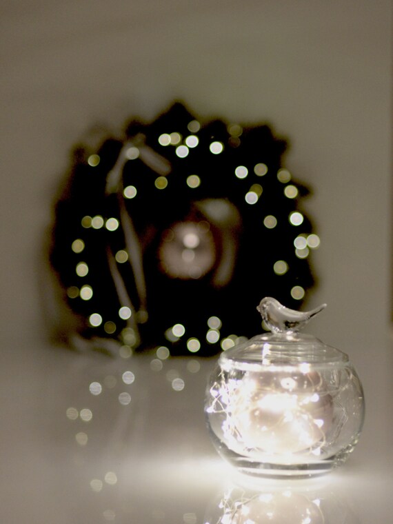 FAIRY LIGHTS / Microdrop LED string garland - cooper wire mini wedding lights -backdrop ...