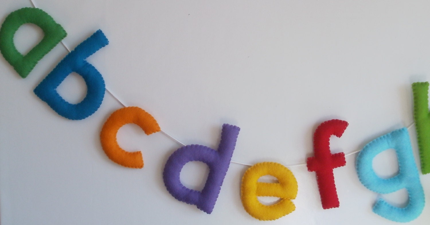 Felt alphabet bunting alphabet garland felt by LetterFromJane