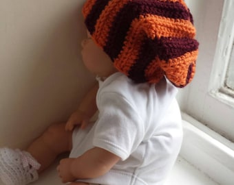 Welsh handmade crochet baby slouch hat 0-6 months