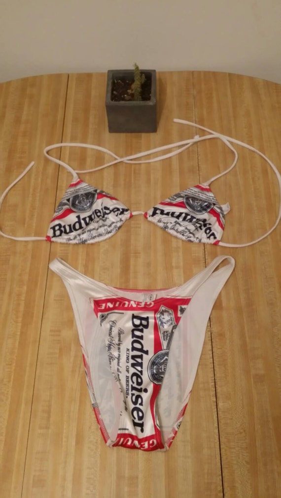 Items similar to Budweiser Beer Vintage Bathing Suit Bikini S/P Top