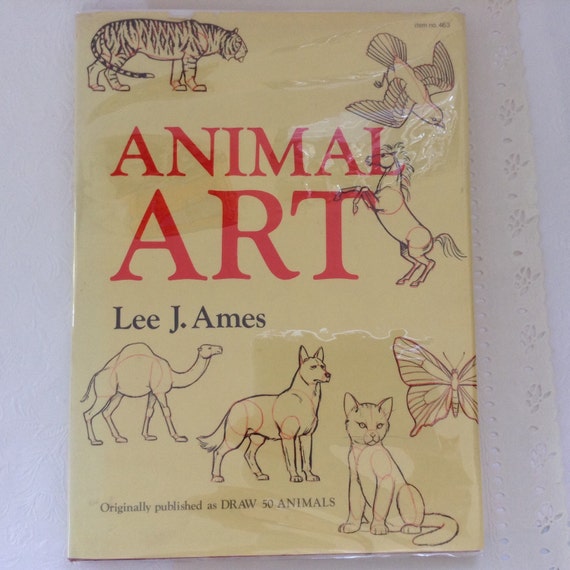 Items similar to How To draw Animal Art Vintage book wordless