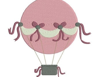 Instant download Hot Air Balloon embroidery design machine